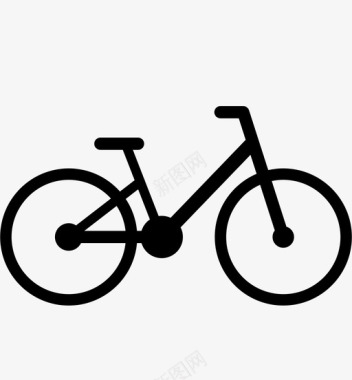 城市自行车自行车通勤图标