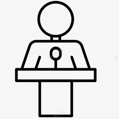 演讲者讲台演示者图标