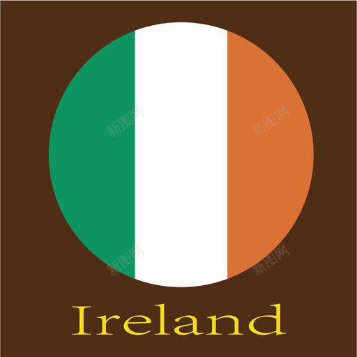 Irelandsvg_新图网 https://ixintu.com 填充 扁平 圆润 简约 多色