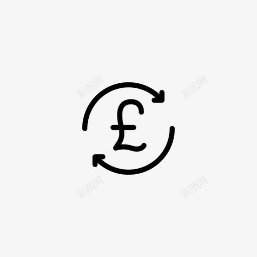 英镑回收银行货币svg_新图网 https://ixintu.com 英镑 回收 银行 货币 外汇 金融 商业 图标