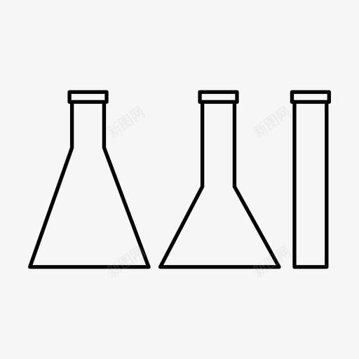 试管锥形瓶实验svg_新图网 https://ixintu.com 试管 锥形 实验 实验室 科学 科学家 学校教育
