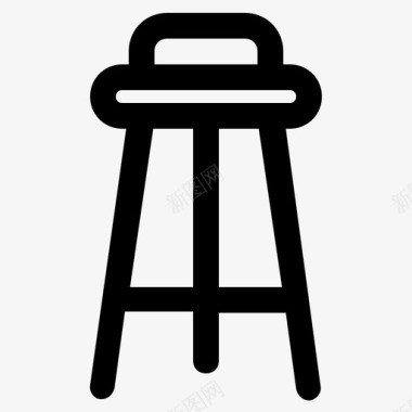椅子咖啡厅家具图标