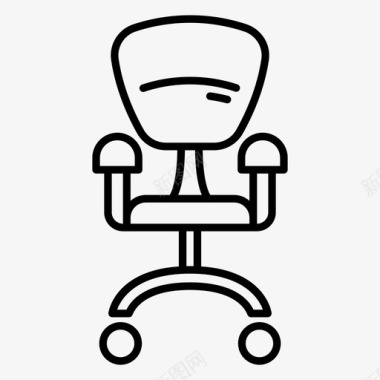 办公椅扶手椅家具图标