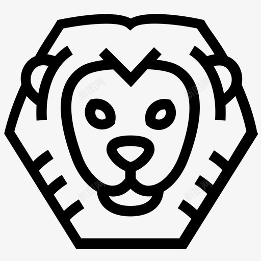 狮子脸狮子头狮子图标svg_新图网 https://ixintu.com 狮子 图标 狮子头 狮子王