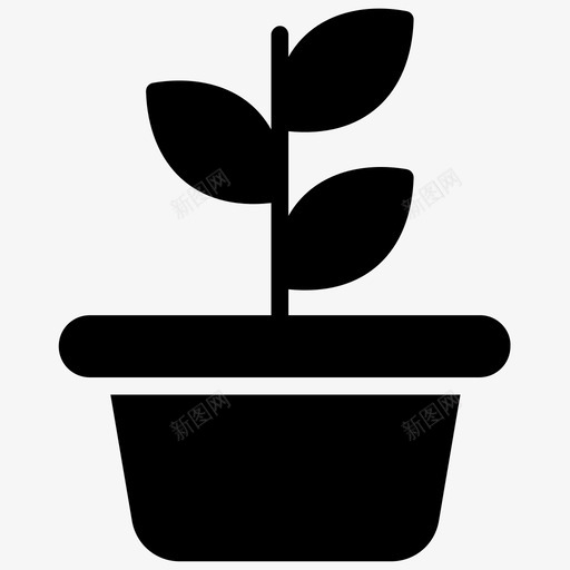 盆栽植物开花植物室内植物svg_新图网 https://ixintu.com 植物 盆栽 室内 开花 拯救 世界 字形 图标