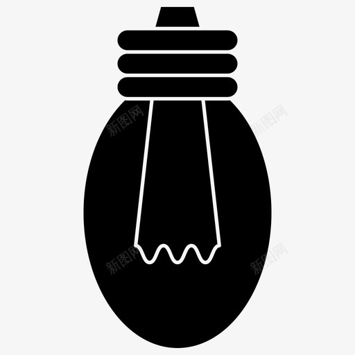 灯泡日常用品svg_新图网 https://ixintu.com 灯泡 日常用品