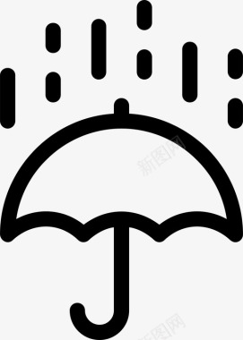 雨伞雨雨季季节图标