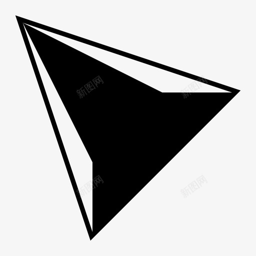 光标指针三角形svg_新图网 https://ixintu.com 光标 指针 三角形