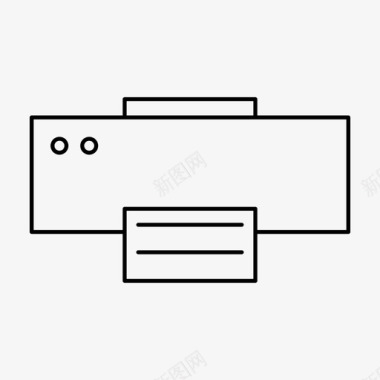 打印机文档技术图标