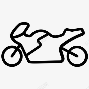 摩托车运动自行车运输图标