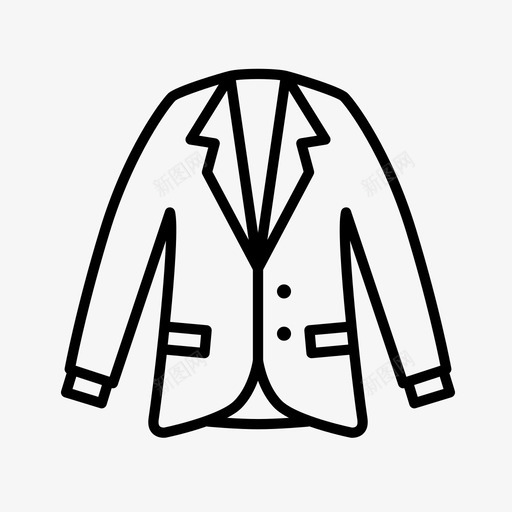 小西装时尚正式svg_新图网 https://ixintu.com 小西 西装 时尚 正式 夹克 长袖 服装 配件