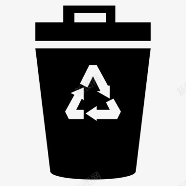 回收箱垃圾桶图标