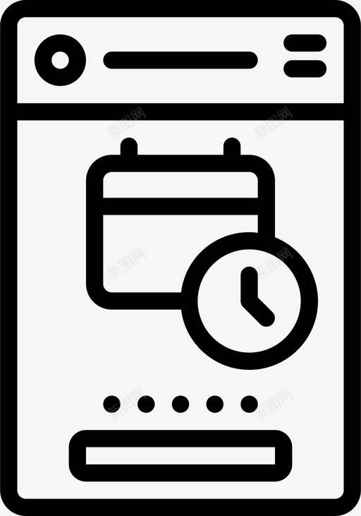 日历设置移动用户svg_新图网 https://ixintu.com 日历 设置 移动 用户 大纲