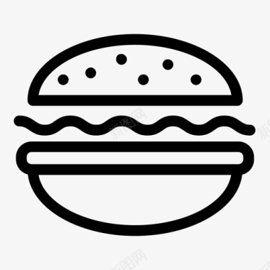 汉堡食品独立图标