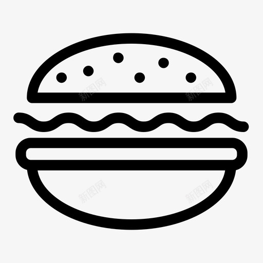 汉堡食品独立svg_新图网 https://ixintu.com 汉堡 食品 独立