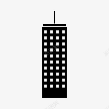 摩天大楼建筑商业图标