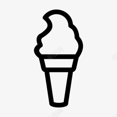 雪糕筒冰淇淋筒冰激凌图标