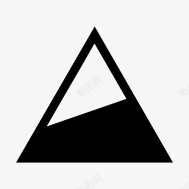 三角形标志山图标