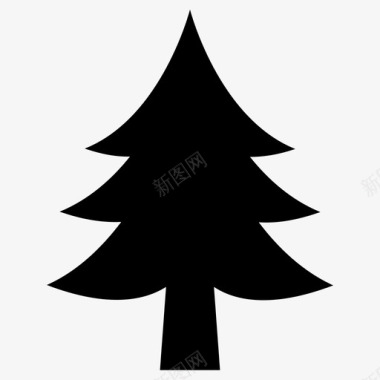 圣诞树松树植物树图标