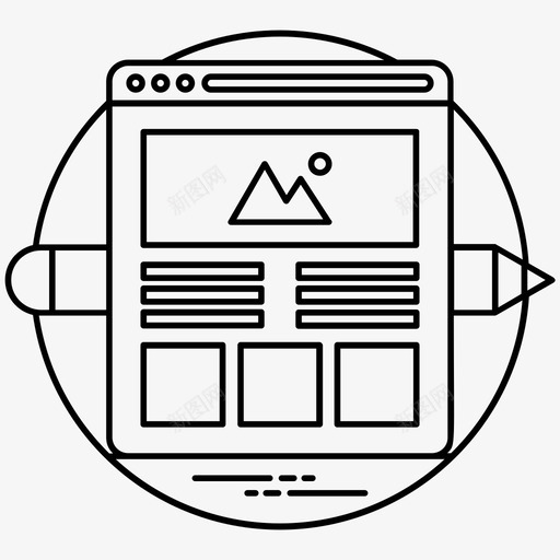 网页设计网页图形网页布局svg_新图网 https://ixintu.com 网页 网页设计 图形 布局 网页模板 网站开发 开发 线图 图标