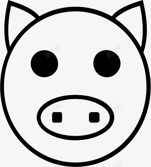 猪动物肥肉svg_新图网 https://ixintu.com 动物 肥肉 粉色