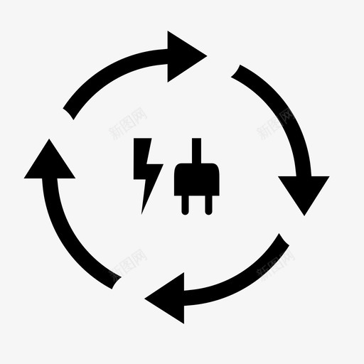 再插循环通电svg_新图网 https://ixintu.com 再插 循环 通电 重复 例行