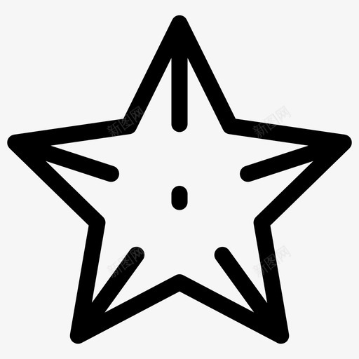 星果杨桃热带svg_新图网 https://ixintu.com 星果 杨桃 热带 最小 食品 图标