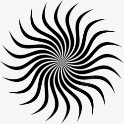 漩涡形状太阳花放射状高清图片