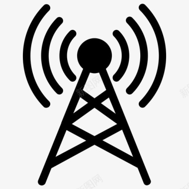 wifi信号塔热点塔网络塔图标