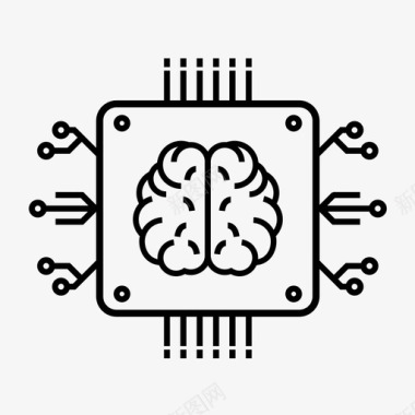 处理器大脑cpu图标