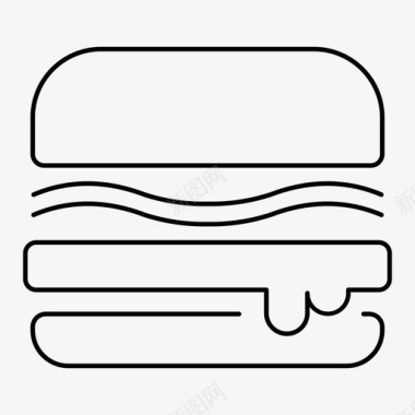 汉堡包晚餐快餐图标