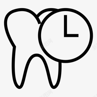 检查牙科时间表图标