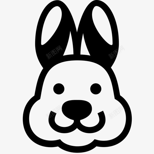 兔子兔子脸兔子头svg_新图网 https://ixintu.com 兔子 图标