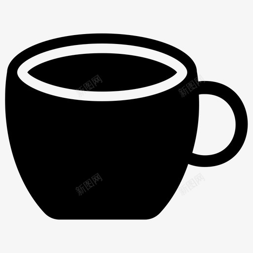 茶杯饮料杯咖啡杯svg_新图网 https://ixintu.com 咖啡杯 茶杯 饮料 塑料包装 一次性 餐具 字形 图标