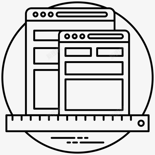 网页布局网页设计网页svg_新图网 https://ixintu.com 网页 布局 网页设计 网页模板 图形 开发 线图 图标