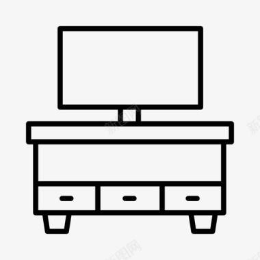 电视单元橱柜家具图标
