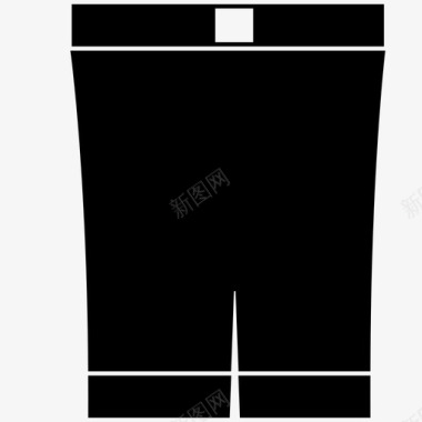 黑色短裤马裤裤子图标