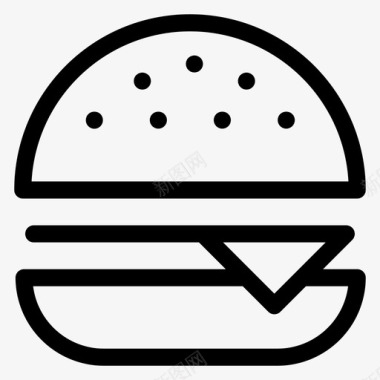 汉堡芝士汉堡舒适食品图标