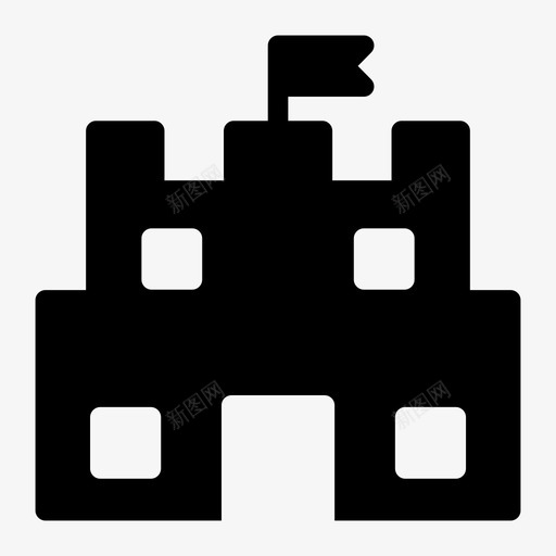 城堡竞技场旗帜svg_新图网 https://ixintu.com 城堡 竞技场 旗帜 场地 体育 体育场 游戏 符号 图标