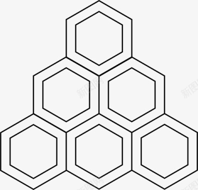 蜂巢蜜蜂收获六边形图标