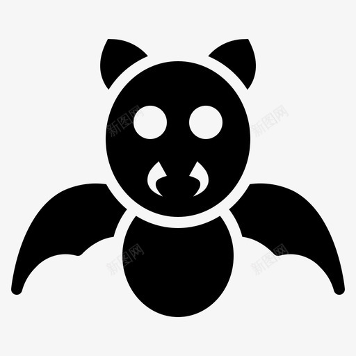 蝙蝠动物可爱svg_新图网 https://ixintu.com 蝙蝠 动物 可爱 节日 万圣节 幽灵