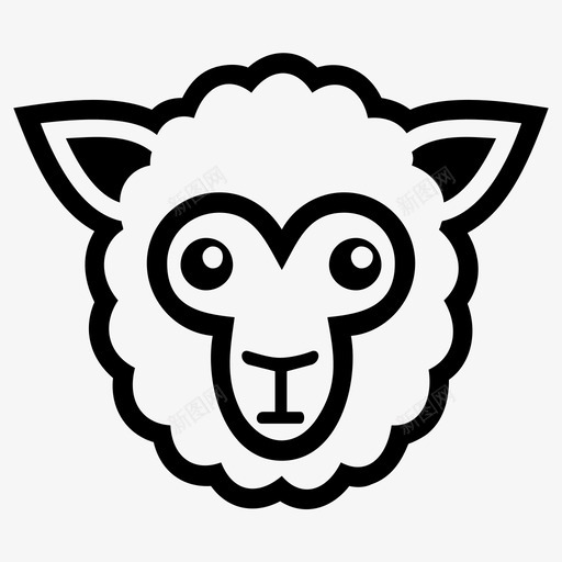 动物动物脸动物玩具svg_新图网 https://ixintu.com 动物 玩具 可爱 爱的 绵羊 填充