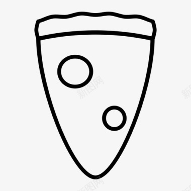 美味的披萨意大利香肠切片图标