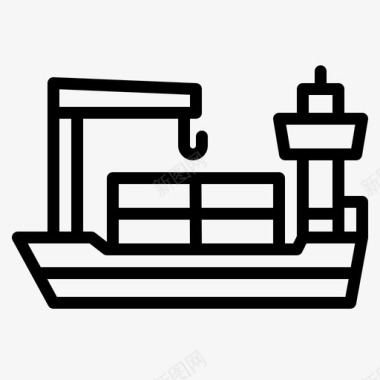 船舶货物集装箱图标