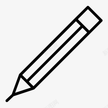 铅笔美术工具绘图工具图标