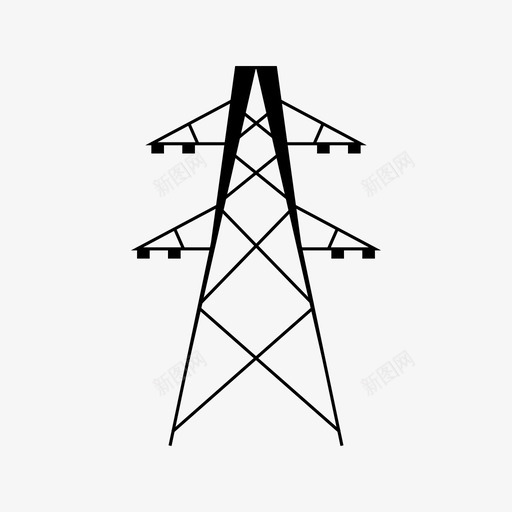 电塔铁塔建筑svg_新图网 https://ixintu.com 电塔 铁塔 建筑 能源技术 电压