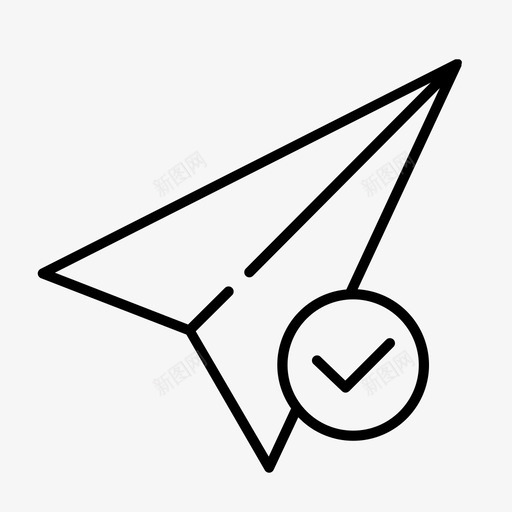 纸飞机复选标记发送svg_新图网 https://ixintu.com 飞机 复选 标记 发送 网络 基础设施