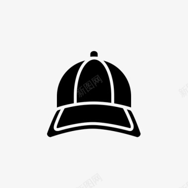 帽子棒球帽时尚纯色图标