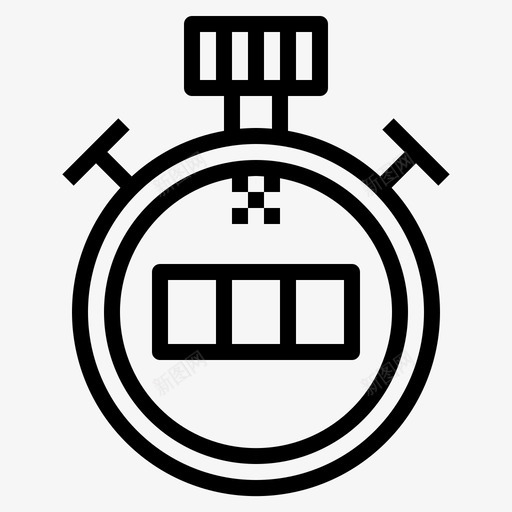 秒表计时器时钟svg_新图网 https://ixintu.com 计时器 秒表 时钟 足球 轮廓