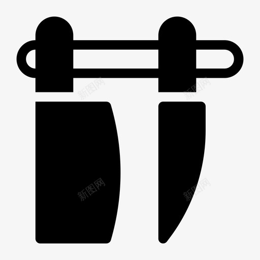 刀剁烹饪svg_新图网 https://ixintu.com 刀剁 烹饪 厨房 器具 磁性 刀架 厨房用具 线图 图标
